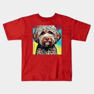 Poodle Cross Pop Art Kids T-Shirt